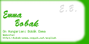 emma bobak business card